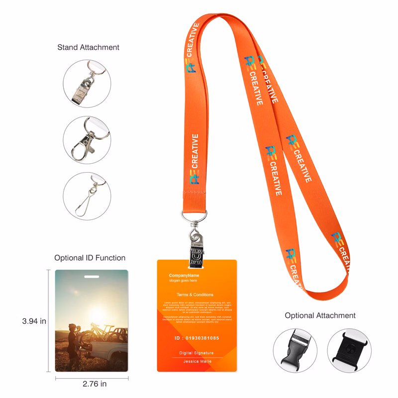 3/4" Full Color Sublimated Lanyard With PVC ID Card