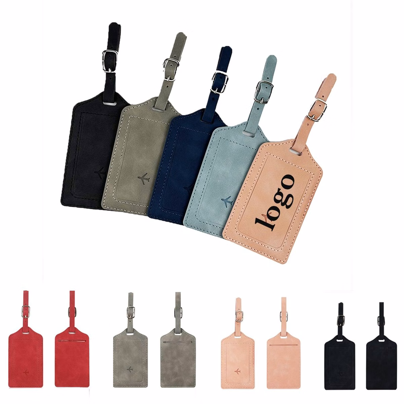 Retractable PU Leather Travel Tag