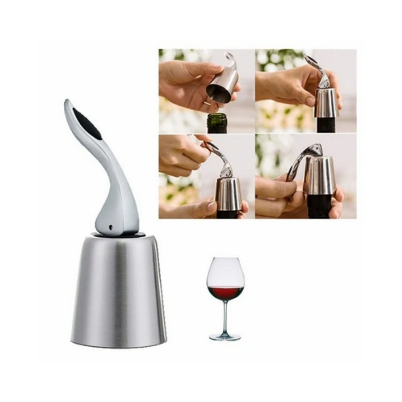 Stainless Steel Vacuum Sealed Wine Bottle Stoppers 1