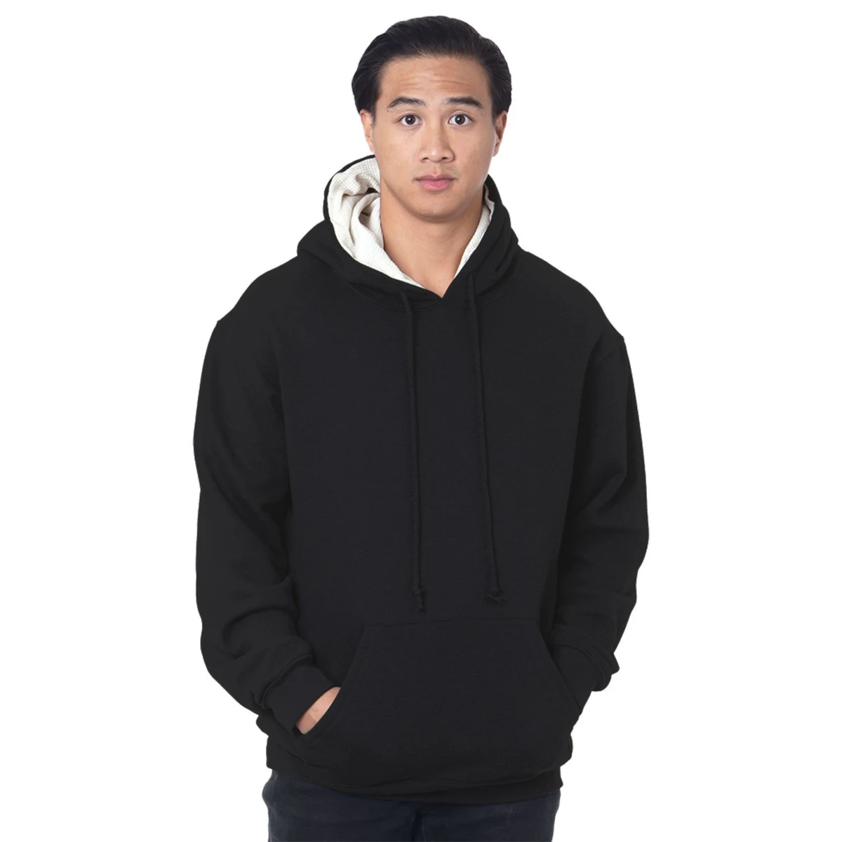 Made in USA 100% Pre-Shrunk Heavy Thermal Lined Hooded Pullover, custom hoodie or sweatshirt with logo imprint 1