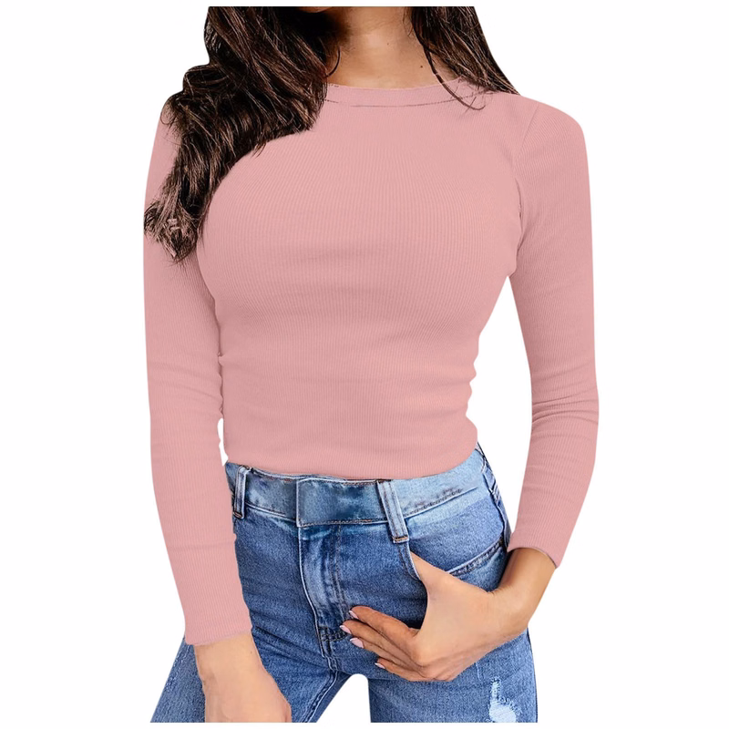 Long Sleeve Blouses Shirts Basic Tops