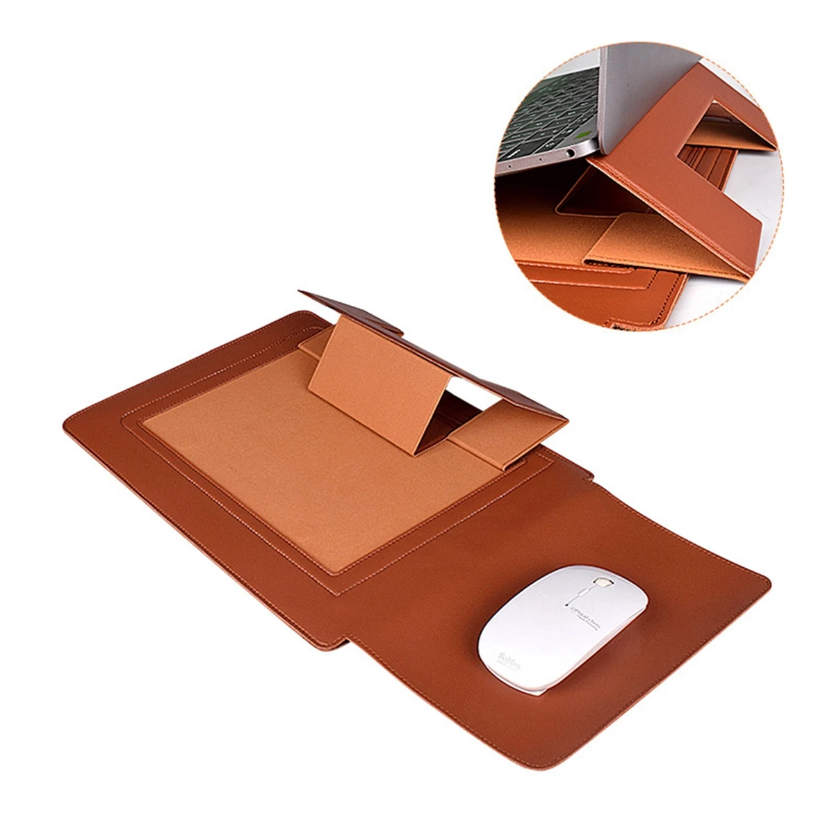 15" Multifunctional Laptop Sleeve -Stand with Mouse Mat 1