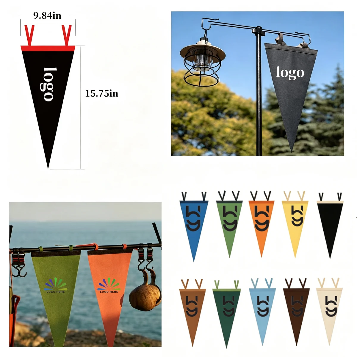 Customizable Felt Triangle Flags For Outdoor Party 1