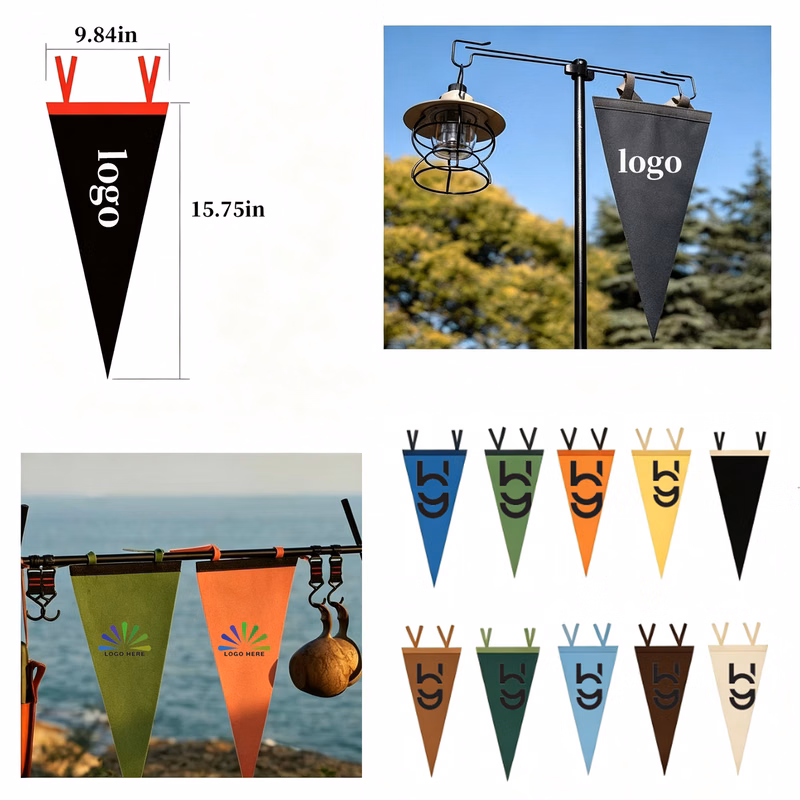 Customizable Felt Triangle Flags For Outdoor Party