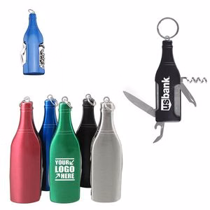 Multi Bottle Shaped Knife Opener Key Ring