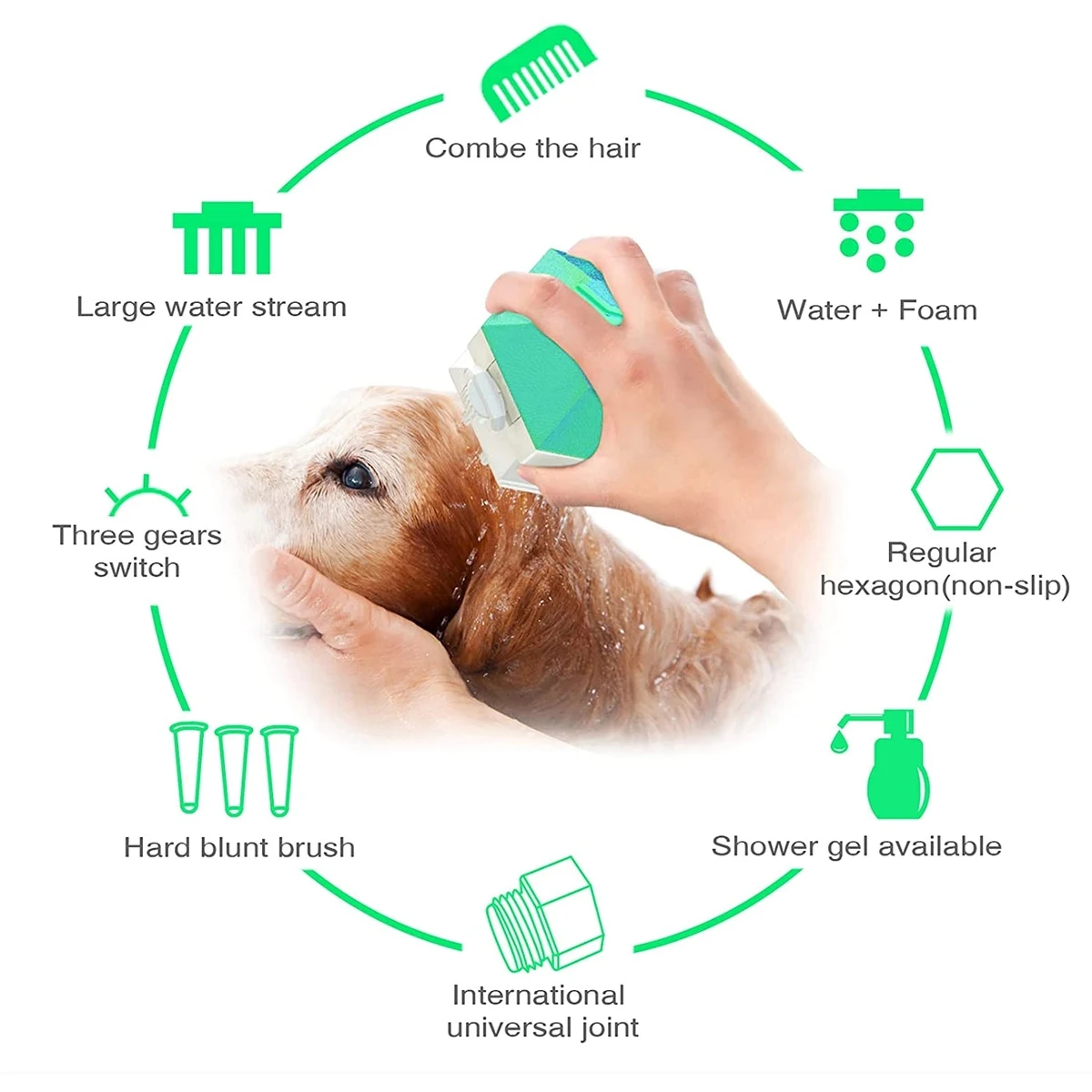 Multifunctional Pet Shower Brush 1