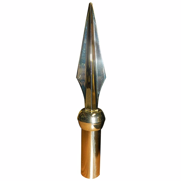 7" Brass Spear Flagpole Ornament
