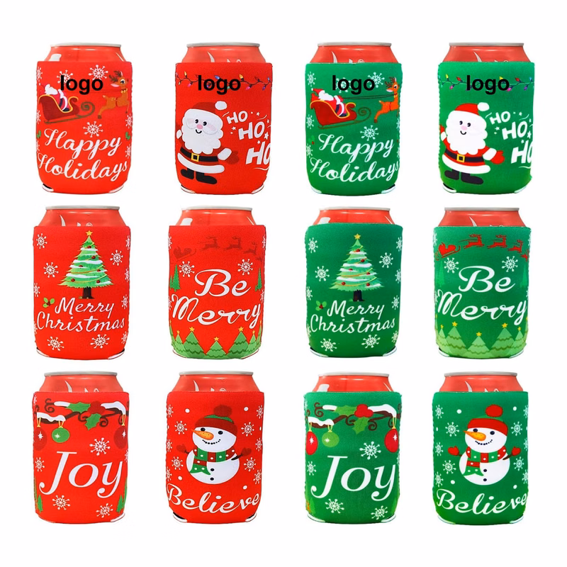 Christmas Neoprene Can Cover (direct import)