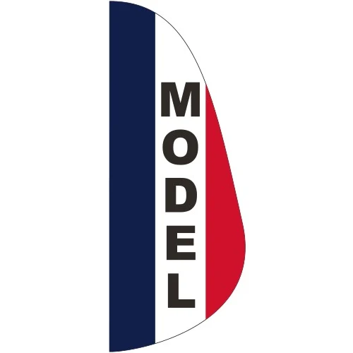 "MODEL" 3' x 8' Message Feather Flag 1
