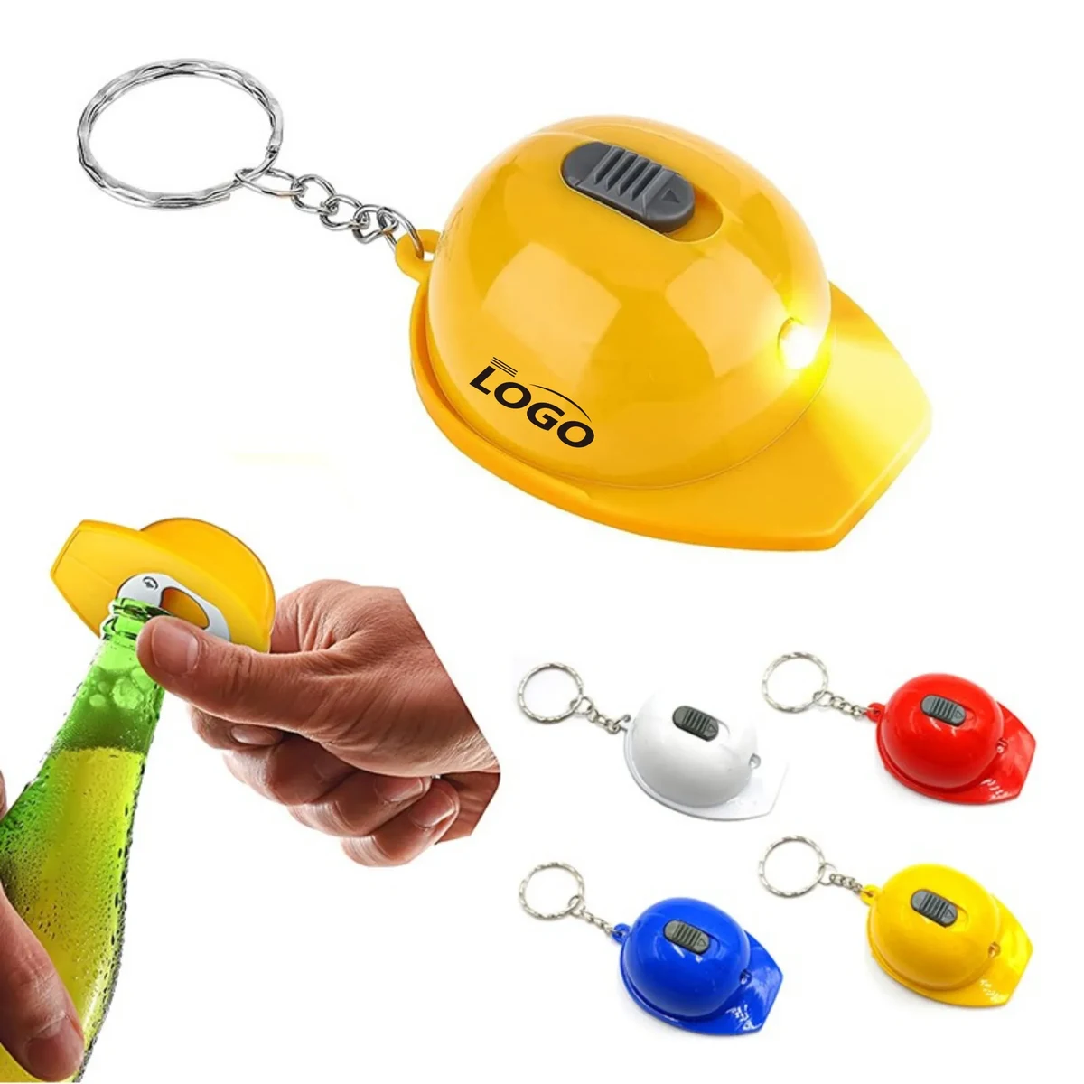 MOQ 100 Helmet Shape LED Opener 1