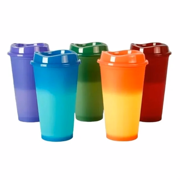 Custom 16 oz Color Changing Coffee Cup with Lid — Temperature Reactive Drinkware