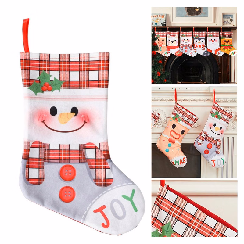 Brushed Fabric Large Christmas Tree Stocking