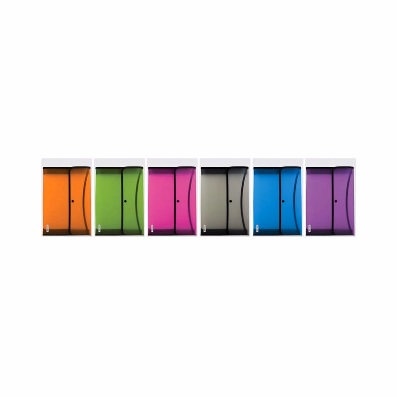 Square Flap Document Holders - Assorted Colors Letter Size