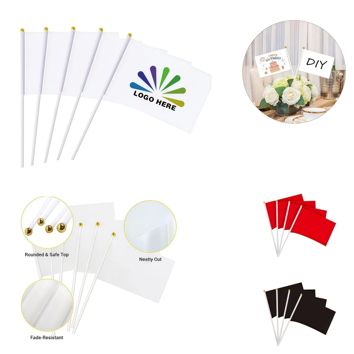 Lightweight Promotional Hand Flag for Sports and Parades 1