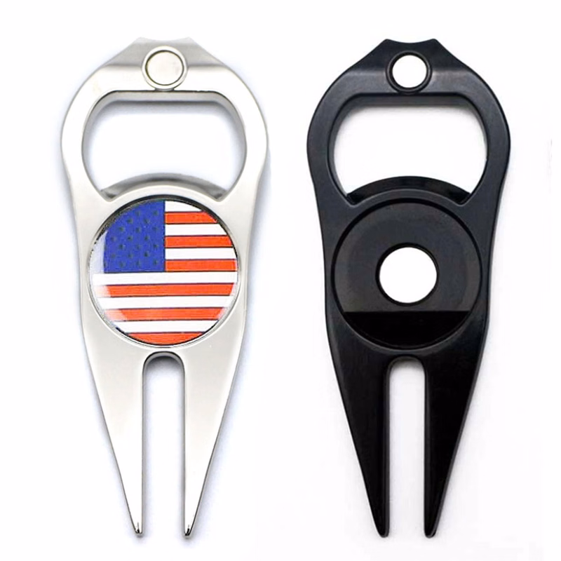 Golf Ball Marker Divot Repair Fixer Bottle Opener