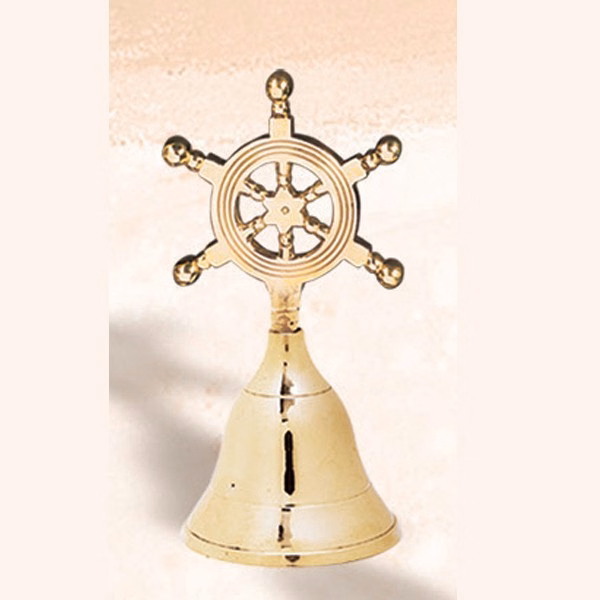 Solid Brass Ship Wheel Bell