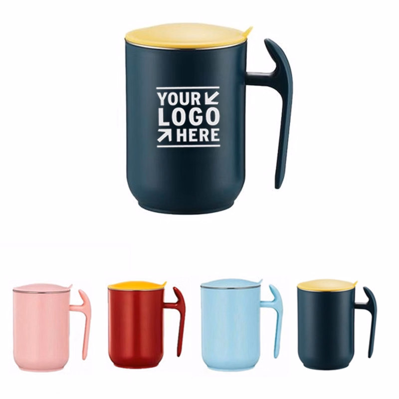 Tea Cup Wide Handle With Lids 18.5 Oz