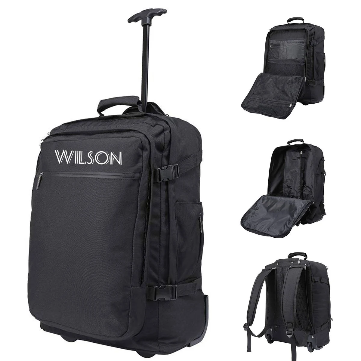 Nylon Men's Hand-Carried Trolley Business Backpack 1