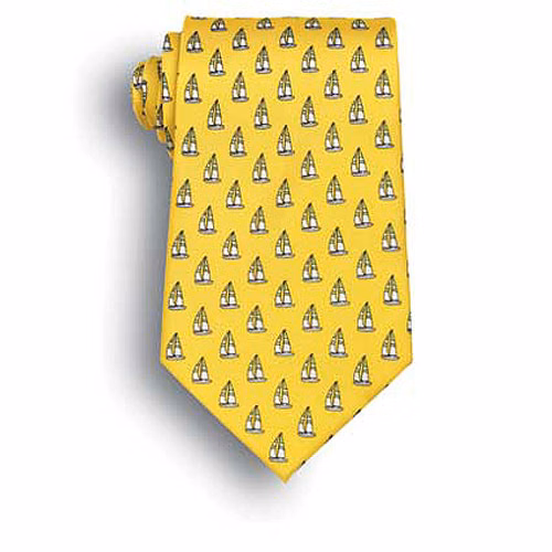 Yellow Starboard Sailboat Tie