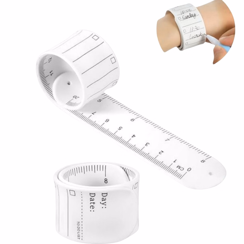 9.37" x 1.77" To Do List Memo Silicone Wrist Band Writable Erasable