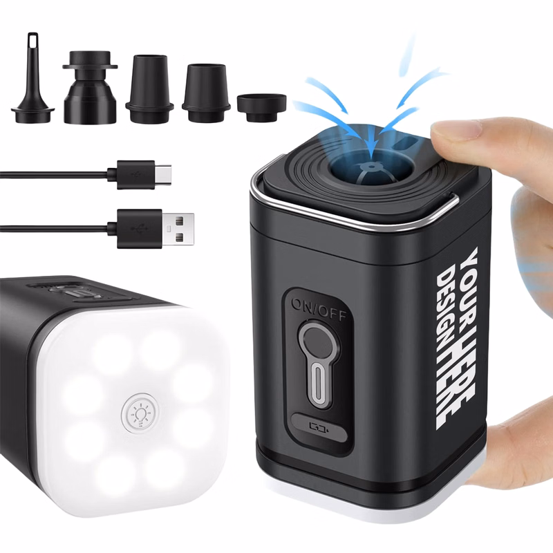 Portable Electric Air Pump with Camping Light Free Shipping
