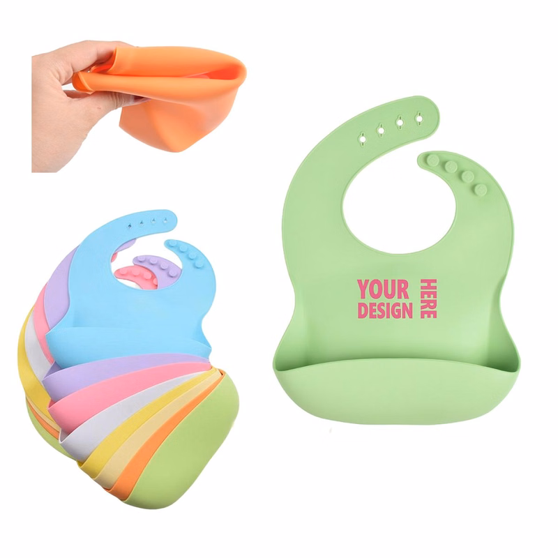 Adjustable Waterproof Silicone Bib For Infants