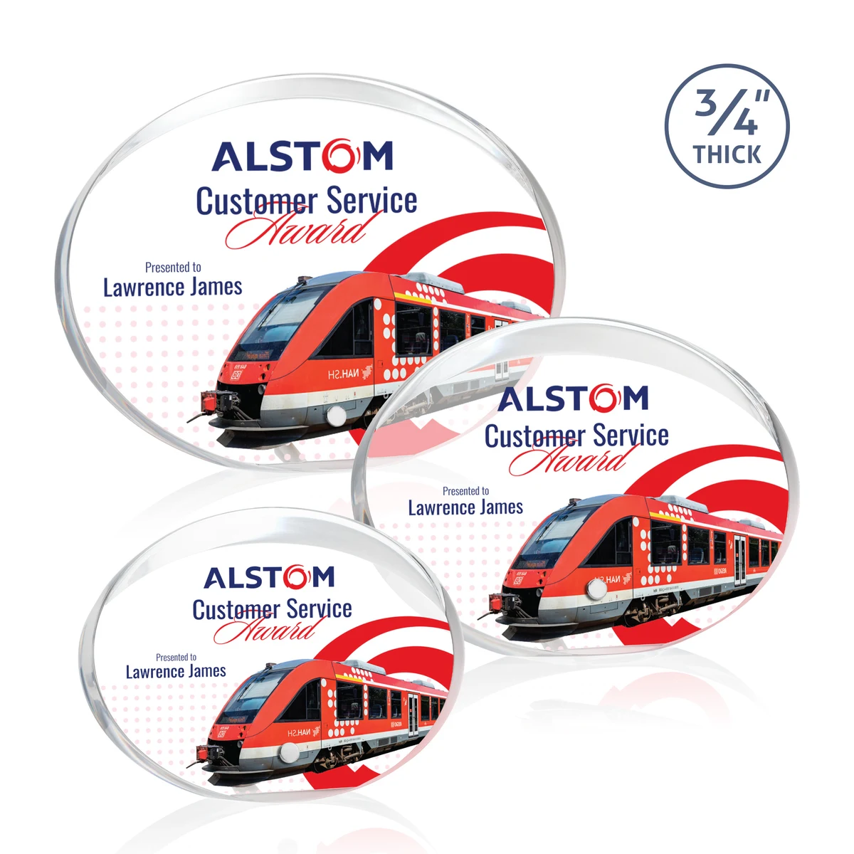 Mosaic Oval VividPrint™ Award - Silver 1
