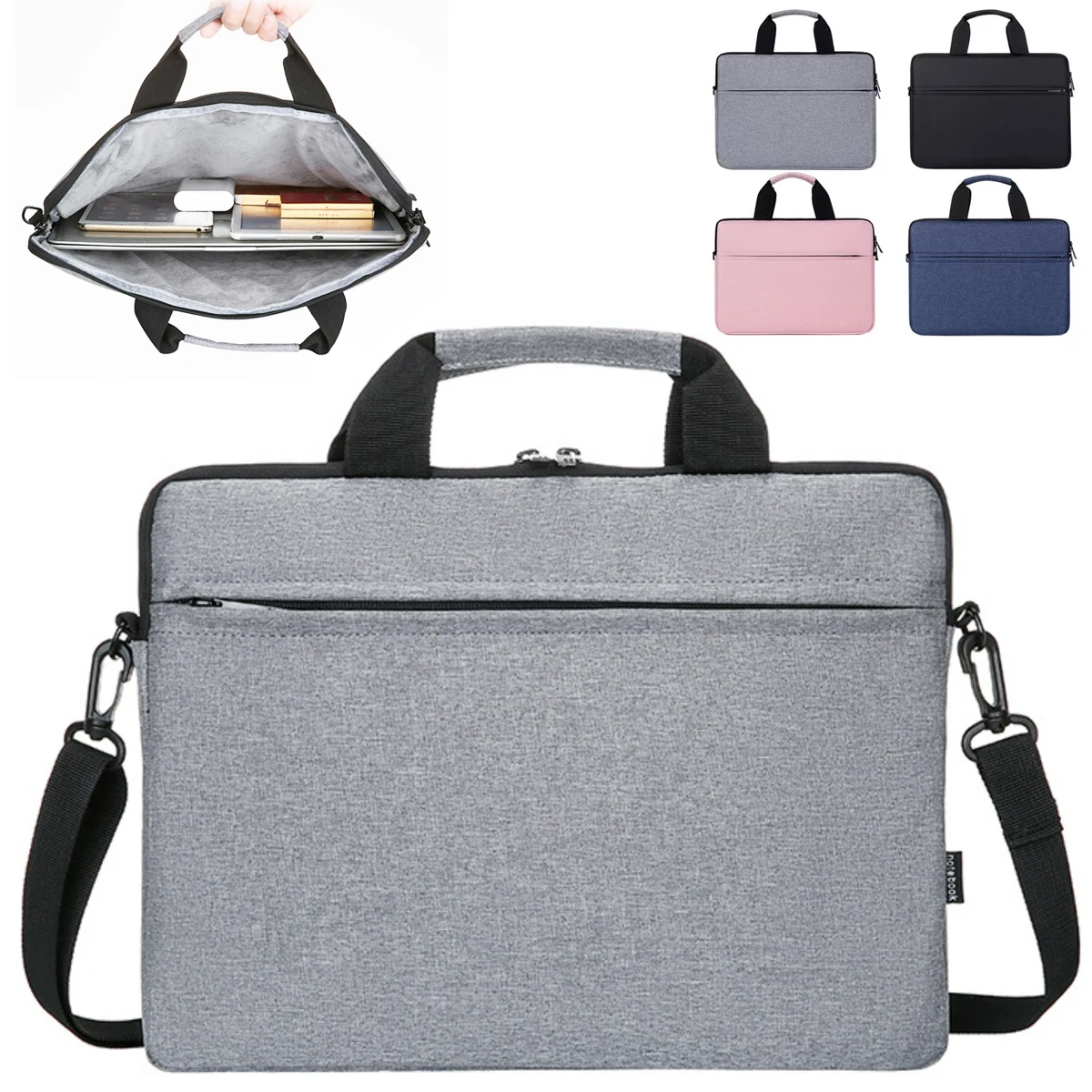15 Inch Laptop Briefcase with Shoulder Strap 1