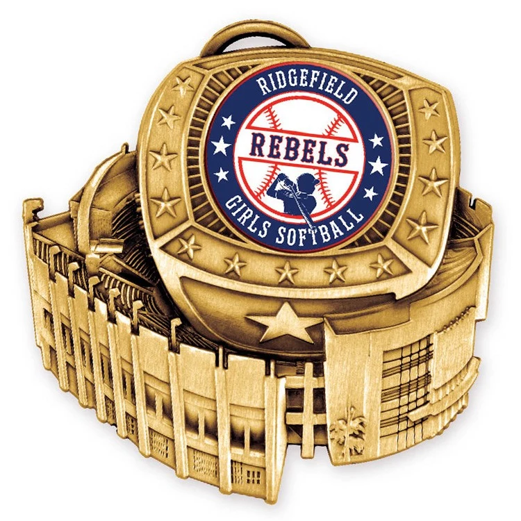 Express Vibraprint™ Stand up medal insert in gold (2-1/2") 1