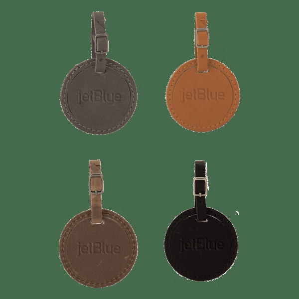Culver Round Leather Luggage Tag