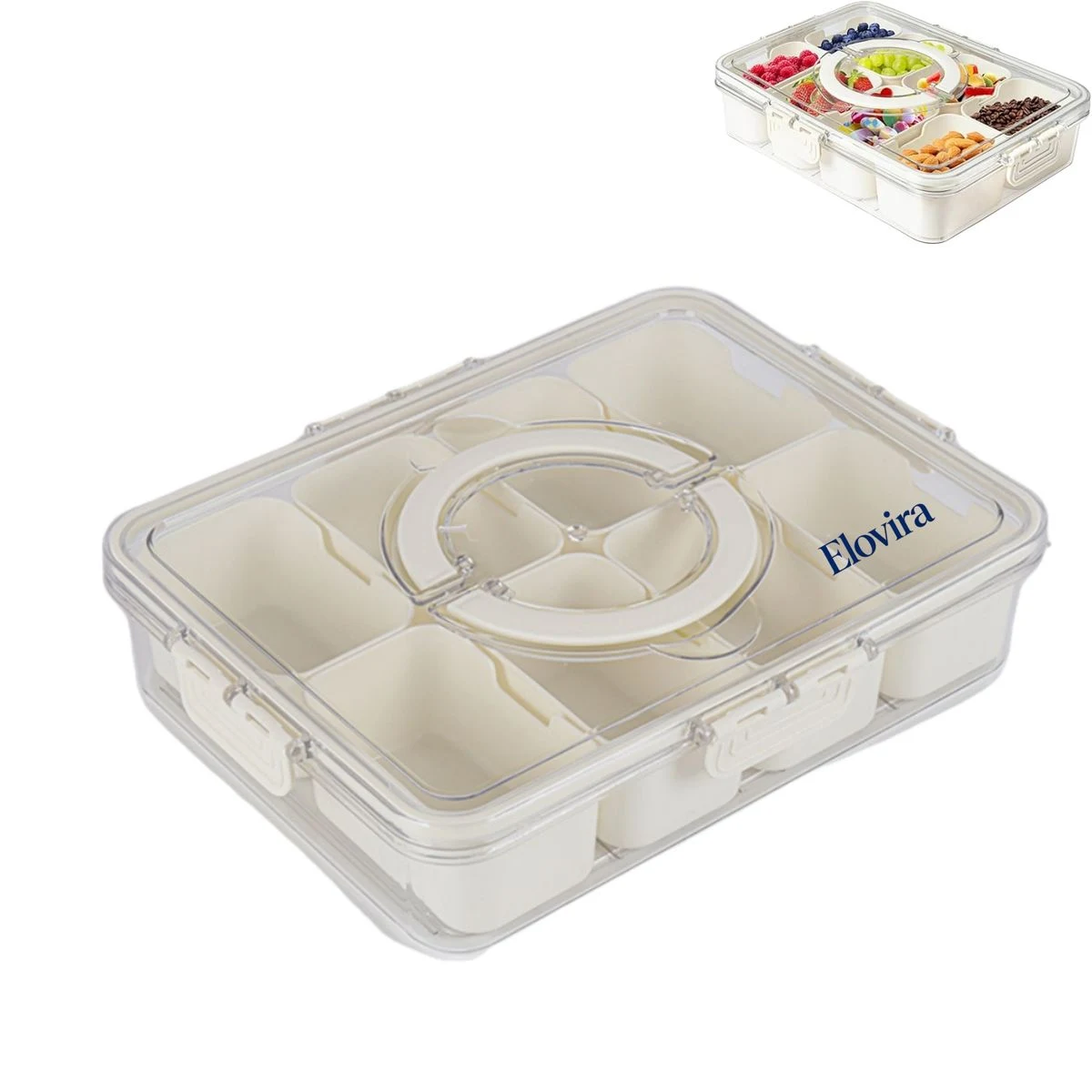 8 Compartment Divided Storage Container - OCEAN 1