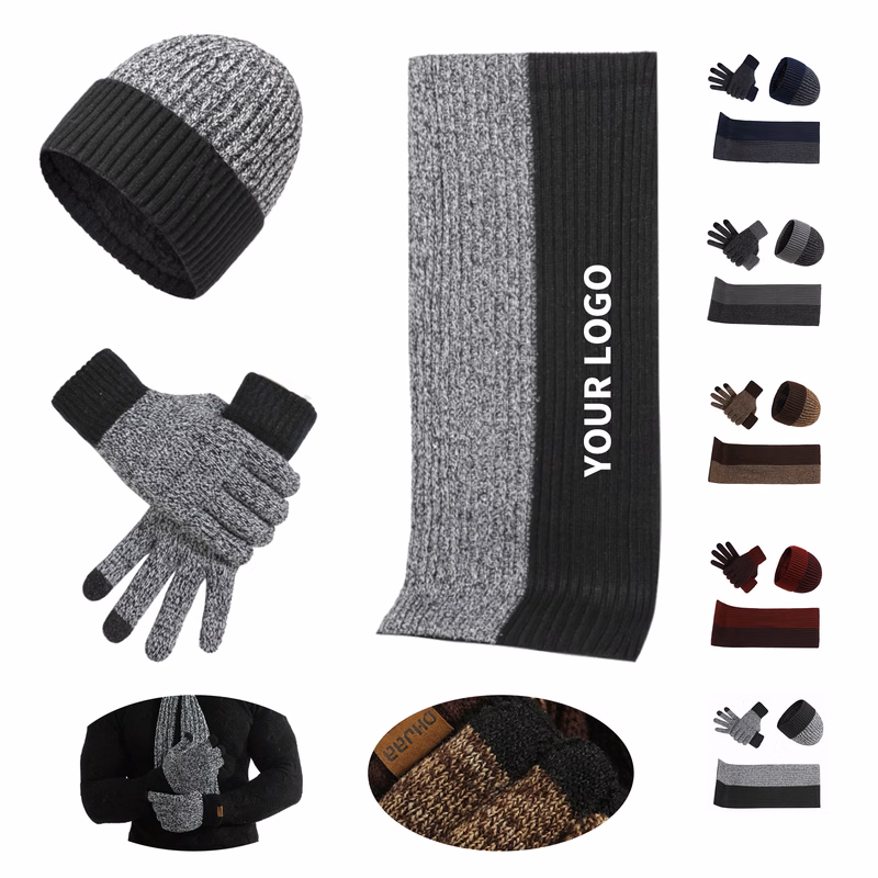 Acrylic Winter Accessory Set Beanie Scarf Glove