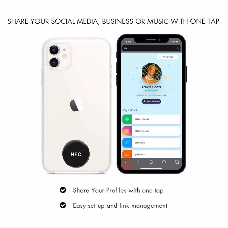 Smart NFC Tag for Contactless Information Sharing