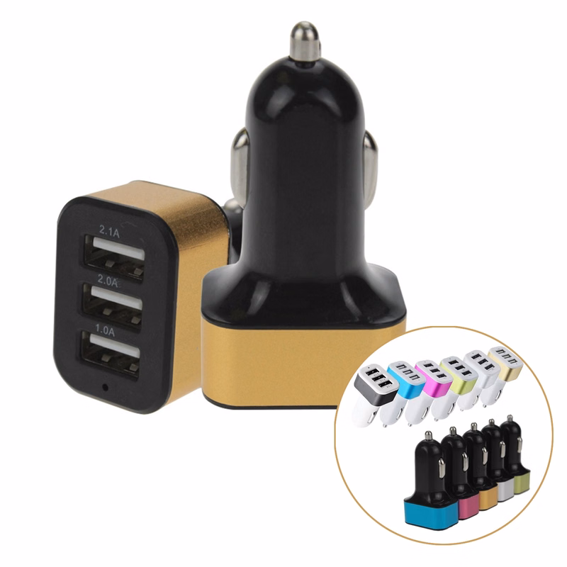 3 port USB Car Charger to Charge multiple devices