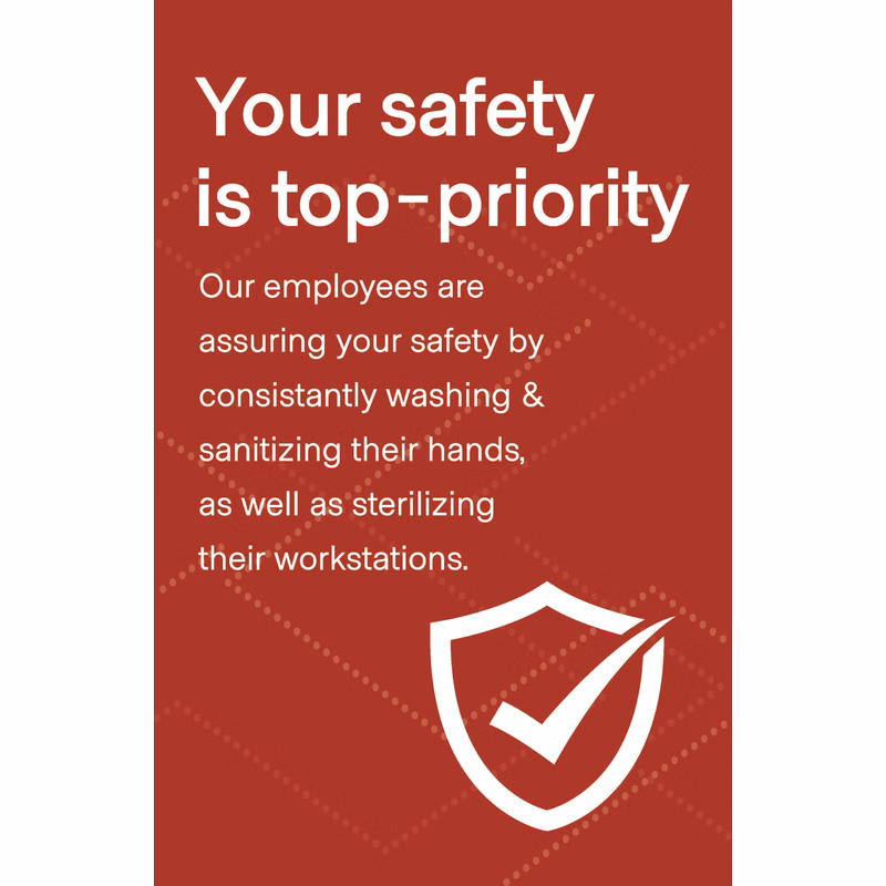 Employee Safety Window Cling, CANADA, Multiple colors
