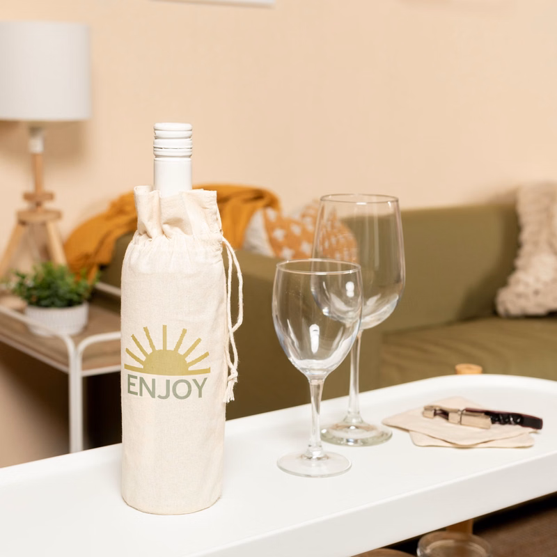 MUSLIN - WINE TOTE