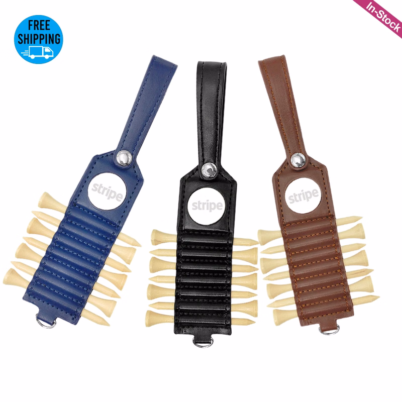 Leatherette Golf Tees Holder with 7 tees