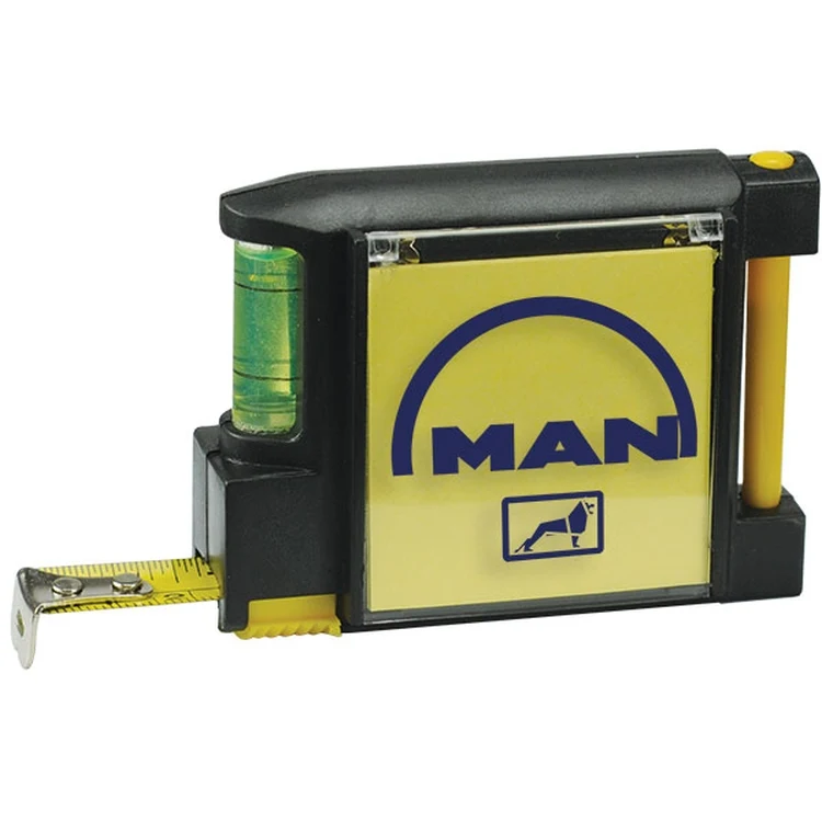 10' Multi-Function Tape Measure w/ Level/ Notepad & Pen 1