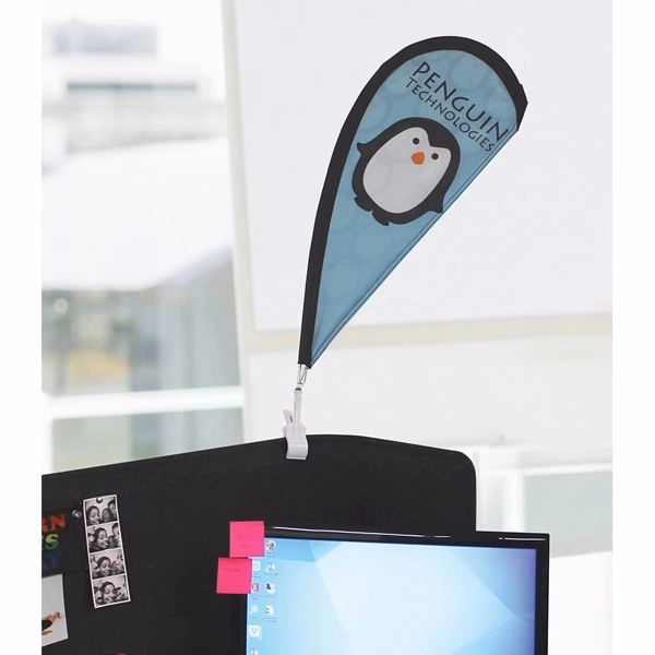 Screen Printed Mini Tear Drop Flag 23" x 9.5"