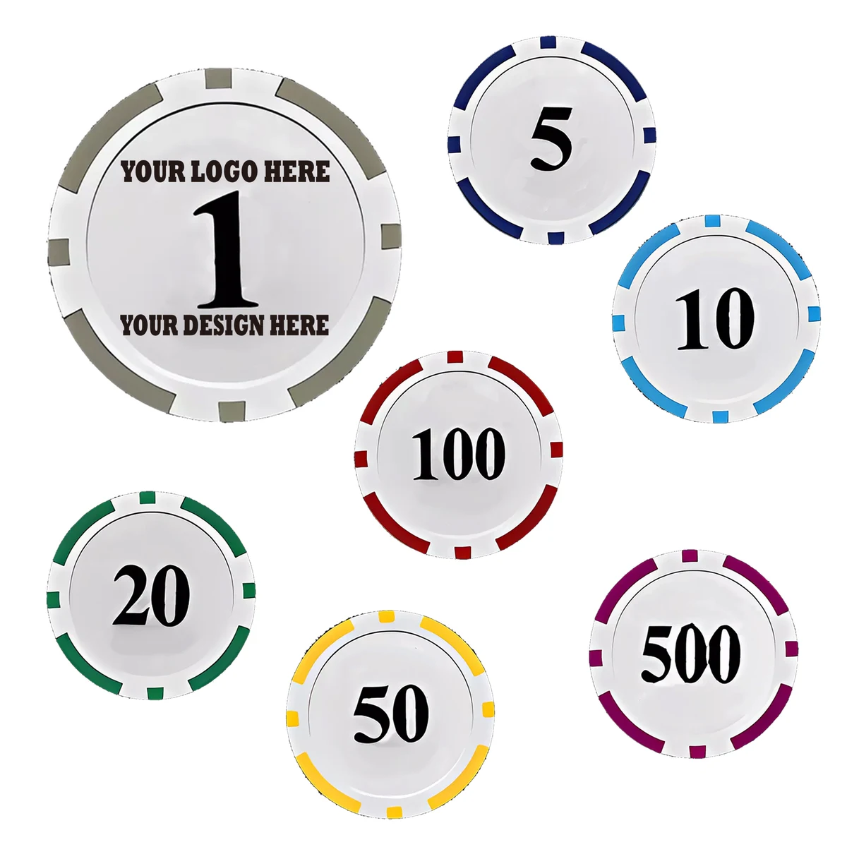 Striped Eco-Friendly Dice Poker Chips Casino Gameplay 1