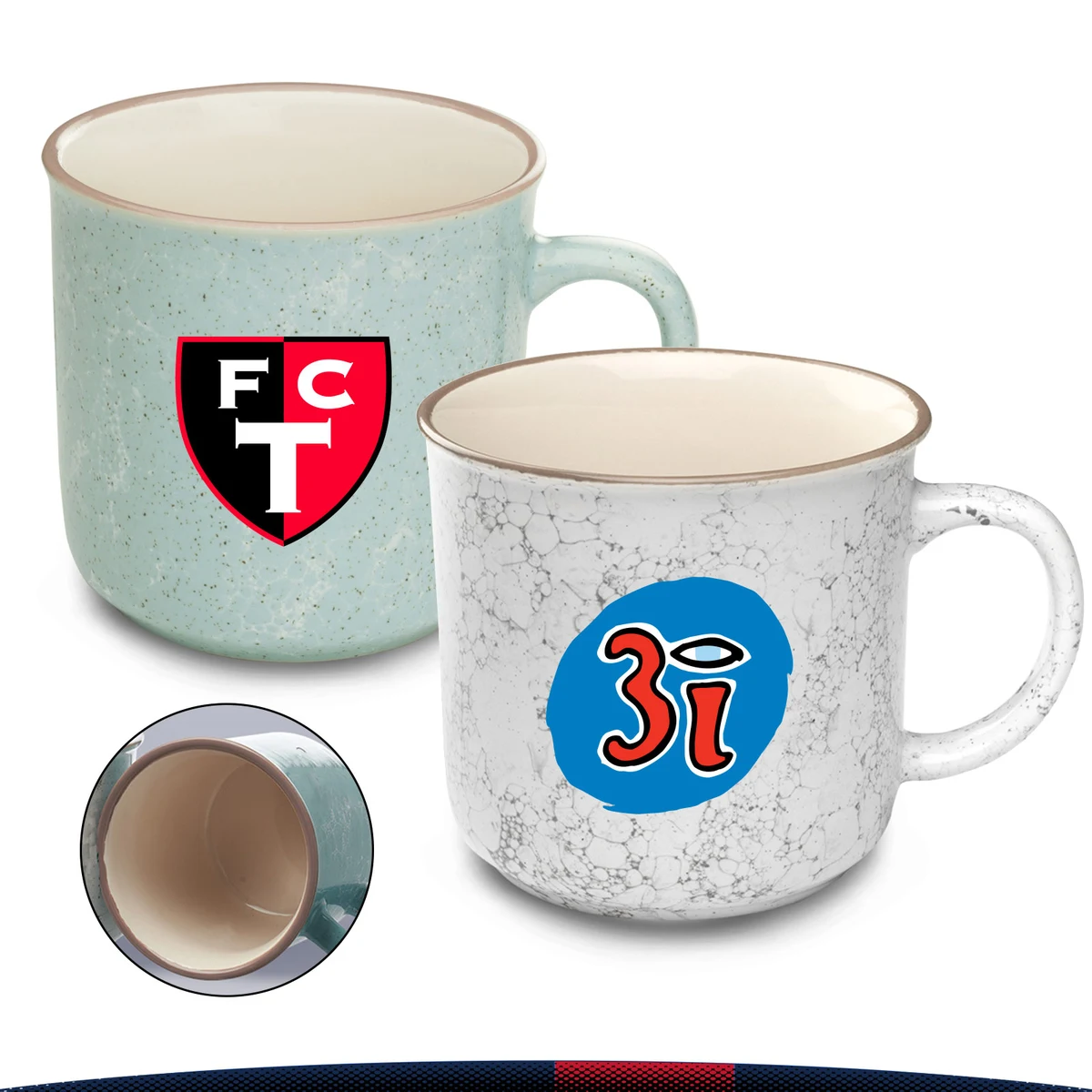 13 oz. Vintex Marble Coffee Mugs 1