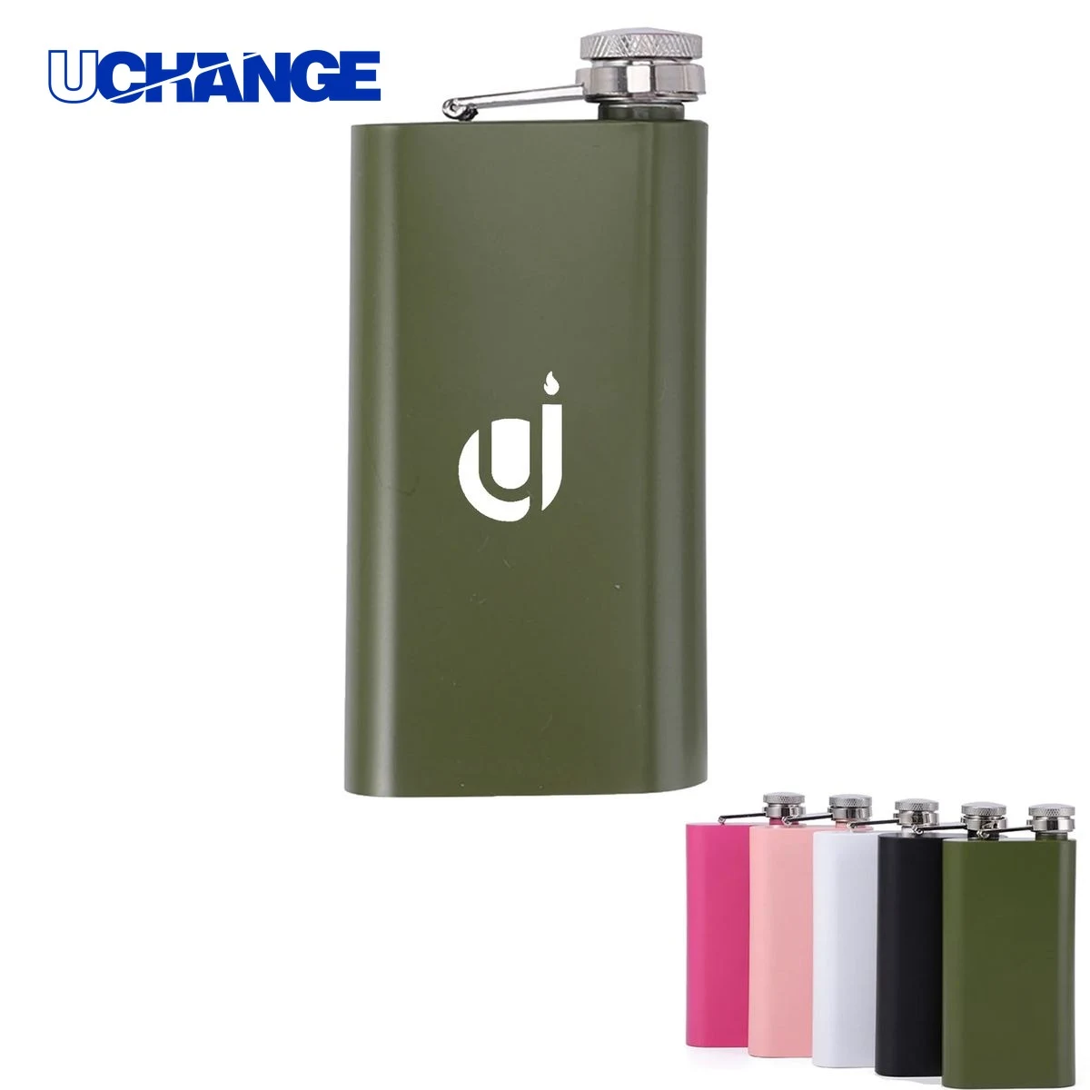 Stainless Steel Slim Hip Flask Container (6 Oz), custom water bottle with logo imprint 1