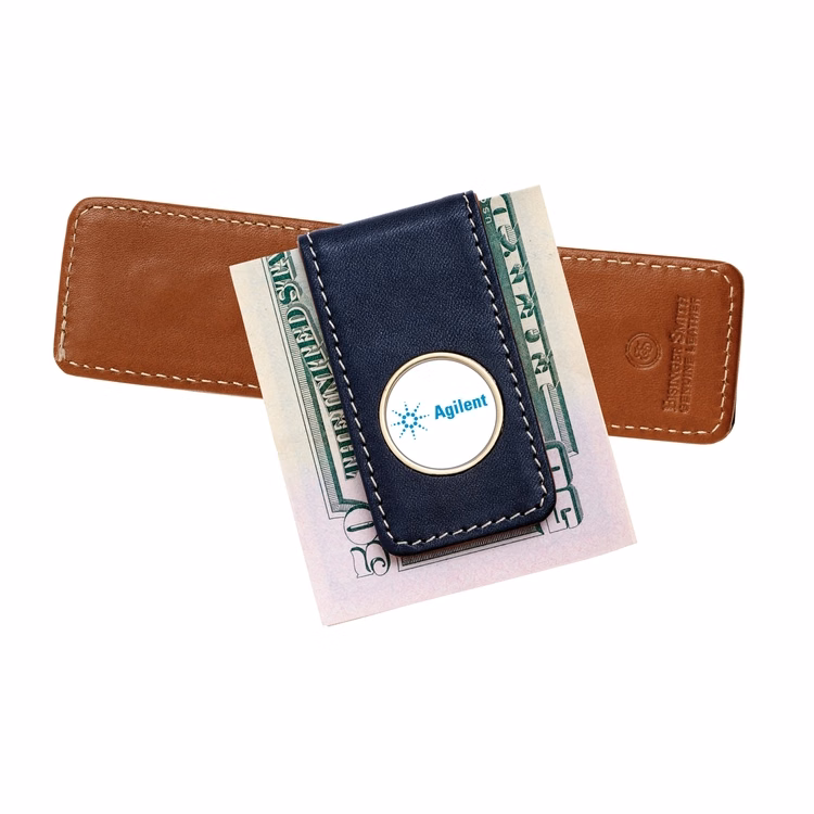 Two-Tone Leather Money Clip