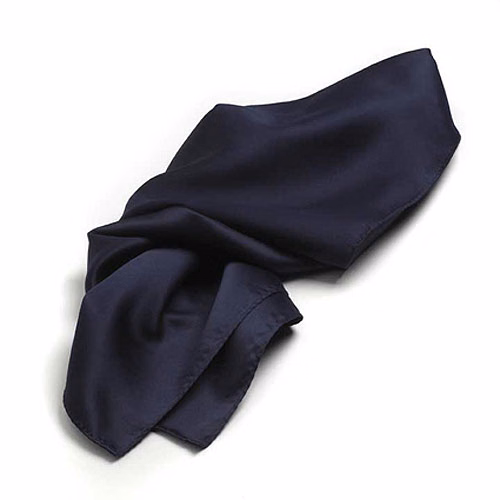 Discontinued - Navy Blue Silk Scarf - 30"x30"