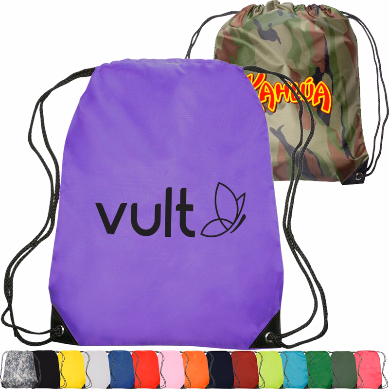 Quick Ship Drawstring Backpack w/ Reinforced Corners