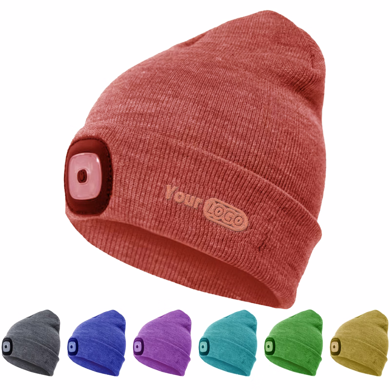 Yarn Led Lighted Beanie Hat For Outdoor Activities