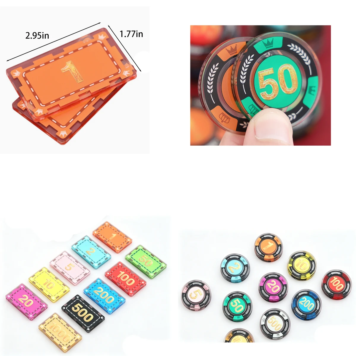 Personalized Acrylic Game Chips 1