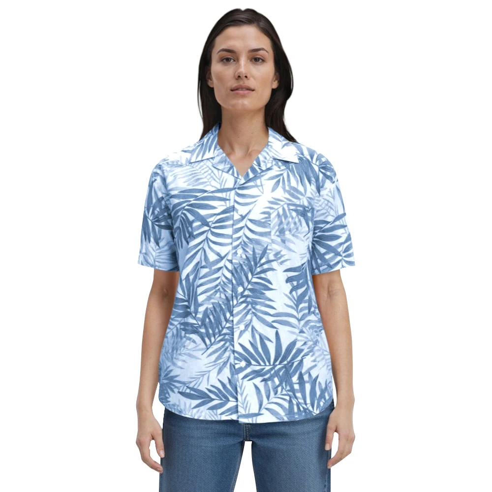 Tonal Print Camp Shirt 1