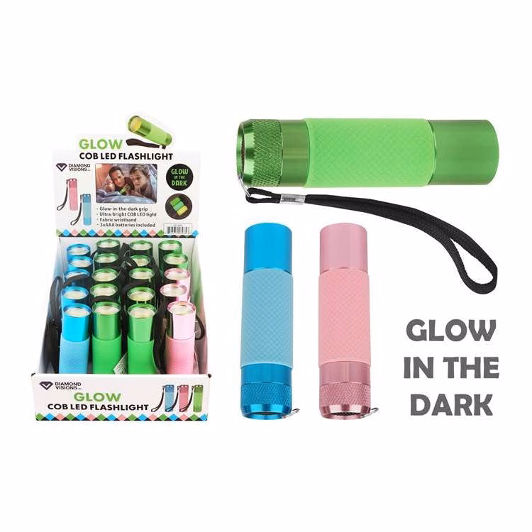 Glow-in-the-Dark COB LED Flashlights - Assorted