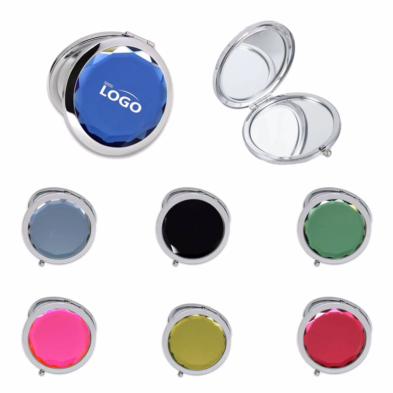 Metal Folding Crystal Makeup Mirror